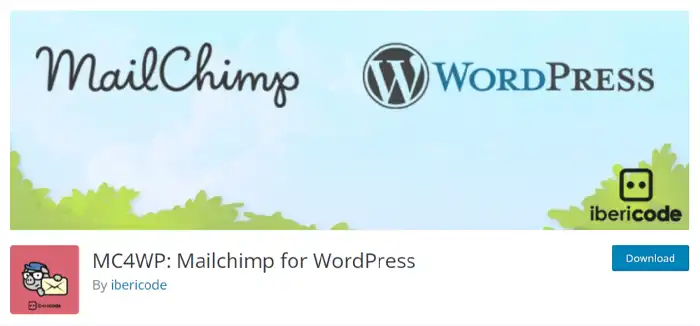 صفحة البرنامج المساعد MailChimp لـ WordPress