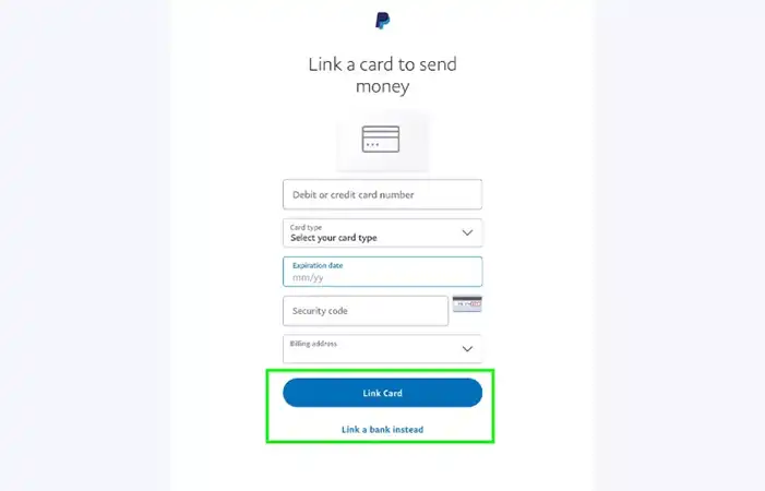 كيفية إضافة بطاقة لـ PayPal