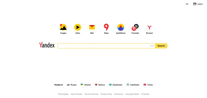 محرك بحث Yandex