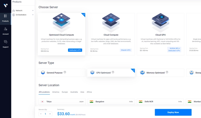 vultr Control-Panel